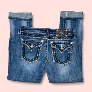 Y2K embellished cropped jeans